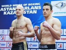 Фоторепортаж с церемонии взвешивания матча WSB «Astana Arlans» — «Italia Thunder»