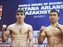 Фоторепортаж с церемонии взвешивания матча WSB «Astana Arlans» — «Italia Thunder»