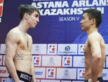 Фоторепортаж с церемонии взвешивания матча WSB «Astana Arlans» — «Italia Thunder»