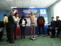 Фоторепортаж с церемонии взвешивания матча WSB «Astana Arlans» — «Rafako Hussars Poland»