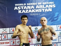 Фоторепортаж с церемонии взвешивания матча WSB «Astana Arlans» — «Rafako Hussars Poland»