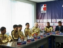 Фоторепортаж с церемонии взвешивания матча WSB «Astana Arlans» — «Rafako Hussars Poland»