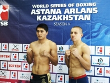 Фоторепортаж с церемонии взвешивания матча WSB «Astana Arlans» — «Rafako Hussars Poland»