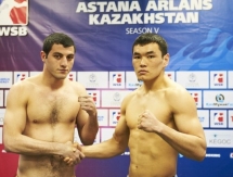 Фоторепортаж с церемонии взвешивания матча WSB «Astana Arlans» — «Baku Fires»