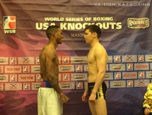 Фоторепортаж с Церемонии взвешивания матчевой встречи WSB «USA Knockouts» VS. «Astana Arlans»