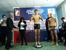 Фоторепортаж с церемонии взвешивания матча WSB «Astana Arlans» — «Rafako Hussars Poland»