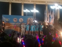 Как проходил ночной велопробег в Алматы