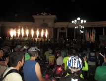 Как проходил ночной велопробег в Алматы