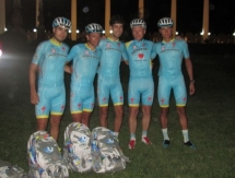 Как проходил ночной велопробег в Алматы