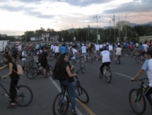Как проходил ночной велопробег в Алматы