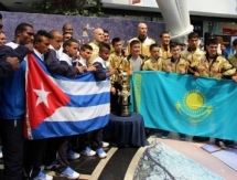 Фоторепортаж с Церемонии взвешивания финала WSB «Astana Arlans» — «Cuba Domadores»