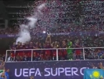 На матче «Барселона» — «Севилья» были замечены флаги Казахстана