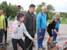 Петропавловск встретил участников факельной эстафеты «Бег мира»