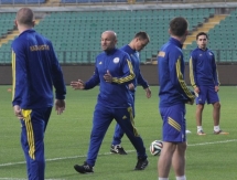 Фоторепортаж с предыгровой тренировки молодежной сборной Казахстана