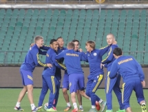 Фоторепортаж с предыгровой тренировки молодежной сборной Казахстана