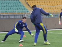 Фоторепортаж с предыгровой тренировки молодежной сборной Казахстана