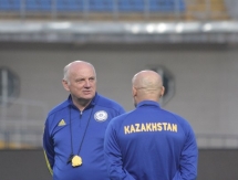 Фоторепортаж с предыгровой тренировки молодежной сборной Казахстана