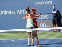 Фоторепортаж с финала «US Open» Шведова/Дельаква — Хингис/Мирза 3:6, 3:6
