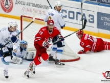Фоторепортаж с матча КХЛ «Автомобилист» — «Барыс» 2:1 Б