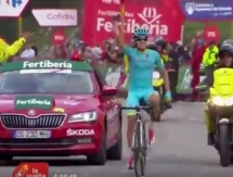 Видео победного финиша Микеля Ланды на 11-м этапе «Вуэльты Испании»