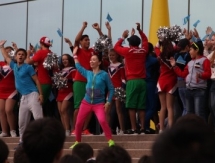 Состоялся флэшмоб в честь выхода «Астаны» в групповой этап Лиги Чемпионов