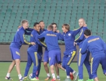 Фоторепортаж с предыгровой тренировки молодежной сборной Казахстана