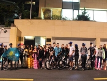 Студенты проехали на велосипедах по дорогам Южной Кореи в честь 550-летия Казахского ханства