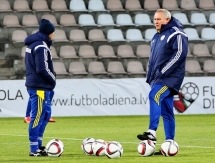 Фоторепортаж с предыгровой тренировки сборной Казахстана в Латвии