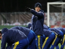 Фоторепортаж с предыгровой тренировки сборной Казахстана в Латвии