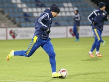 Фоторепортаж с предыгровой тренировки сборной Казахстана в Латвии