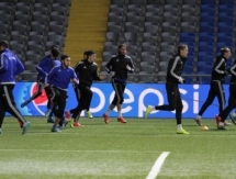 Фоторепортаж с предыгровой тренировки «Астаны»