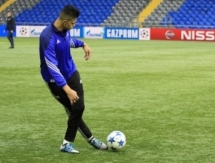 Фоторепортаж с предыгровой тренировки «Астаны»