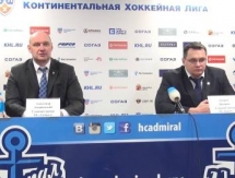 Видео послематчевой пресс-конференции игры КХЛ «Адмирал» — «Барыс» 4:2