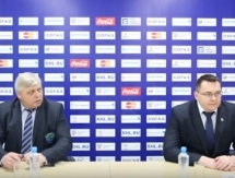 Видео послематчевой пресс-конференции игры КХЛ «Барыс» — «Югра» 3:2 Б