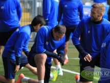 Фоторепортаж с предыгровой тренировки «Астаны»