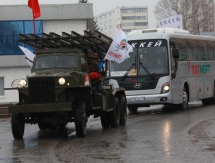 «Нефтяник» перед полуфиналом с «Сарыаркой» поддержали парадом военной техники