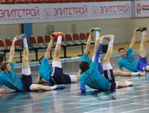 Фоторепортаж с предыгровых тренировок Казахстана и Польши 