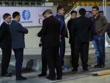 Фоторепортаж с предыгровых тренировок Казахстана и Польши 