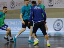 Фоторепортаж с предыгровых тренировок Казахстана и Польши 