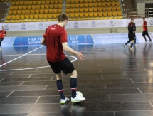 Фоторепортаж с предыгровых тренировок Казахстана и Польши 