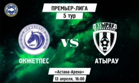 Матч «Окжетпес» — «Атырау» пройдет в Астане