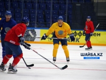 Фоторепортаж с первой тренировки сборной Казахстана в Москве