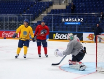 Фоторепортаж с первой тренировки сборной Казахстана в Москве