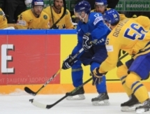 Казахстан проигрывает Швеции со счетом 1:6 после второго периода
