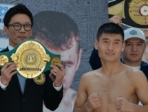 Бекман Сойлыбаев и Николоз Кокашвили прошли взвешивание перед боем в Астане