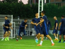 Фоторепортаж с тренировки «Ордабасы» перед матчем с «Чукарички»