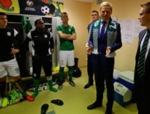 Мэр Вильнюса общался с игроками «Жальгириса» в раздевалке перед матчем с «Астаной»