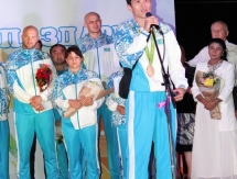 Как в аэропорту Астаны встречали казахстанских боксеров