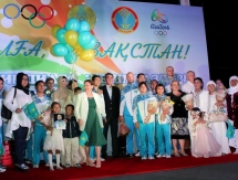 Как в аэропорту Астаны встречали казахстанских боксеров