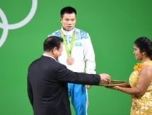 Видео церемонии награждения бронзового призера Олимпиады-2016 Харки